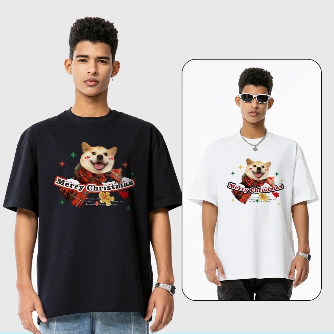 ペットの写真を入れた T シャツ、スウェットシャツ、パーカーのカスタマイズされたクリスマス コレクション-welikecustom-MJ