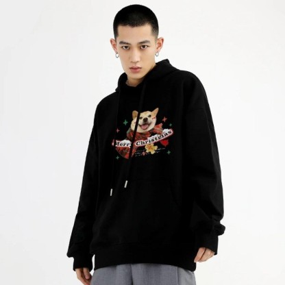 ペットの写真を入れた T シャツ、スウェットシャツ、パーカーのカスタマイズされたクリスマス コレクション-welikecustom-MJ