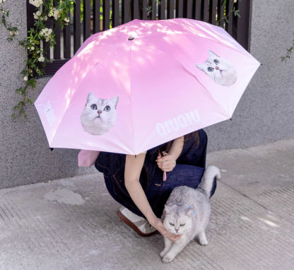「Heart Gradient」カスタマイズペット写真晴雨傘-welikecustom-MJ