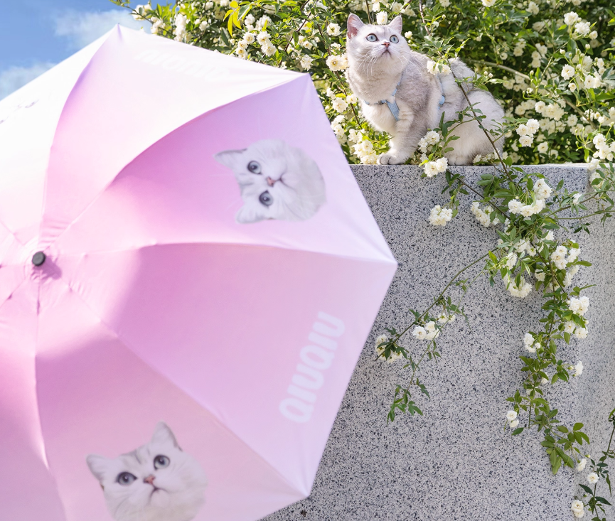 「Heart Gradient」カスタマイズペット写真晴雨傘-welikecustom-MJ