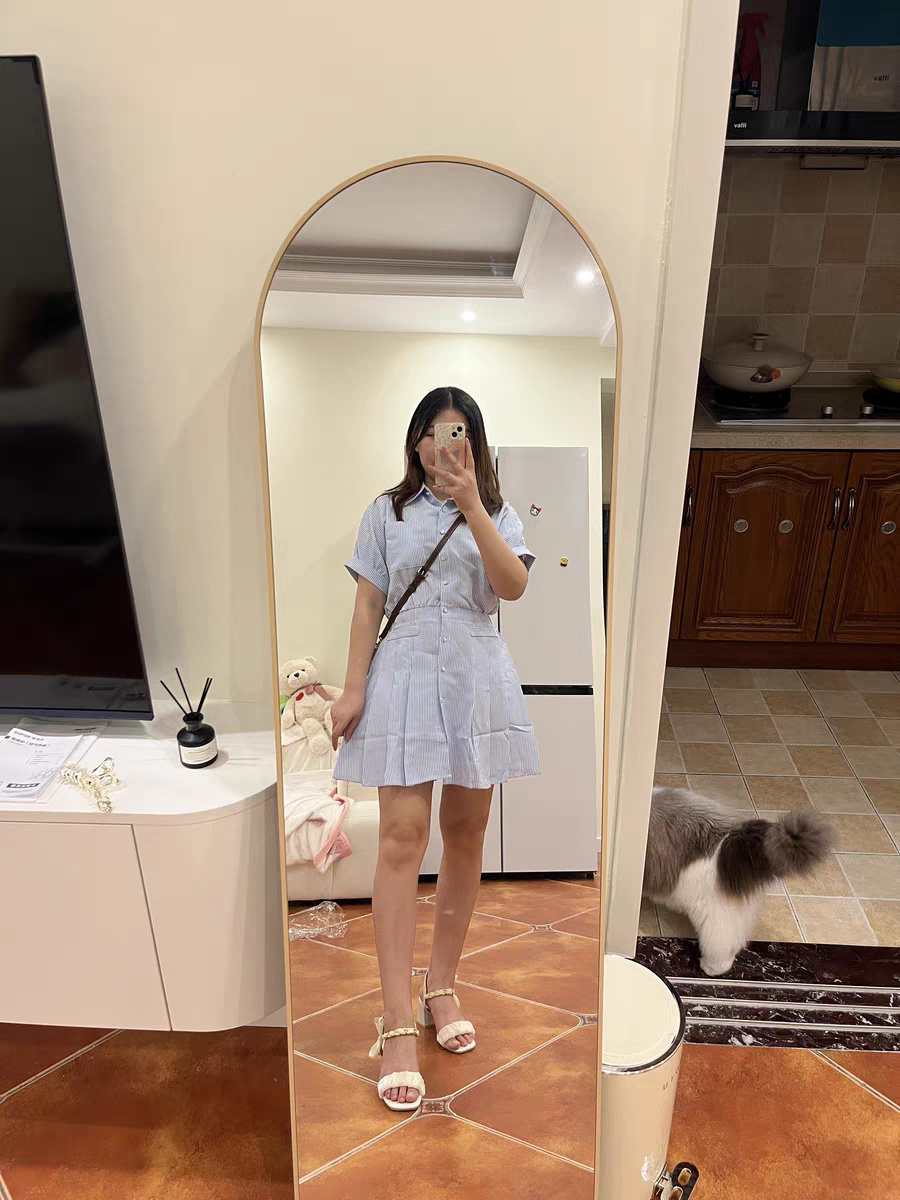 Nina Striped Shirt Dress 文艺范~条纹衬衫连衣裙*2Colors