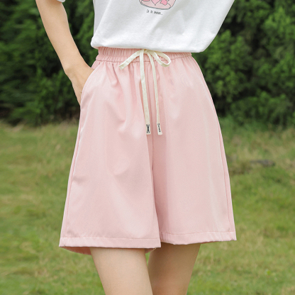 Pink Wide-Leg Shorts 五分阔腿短裤*Pink XL