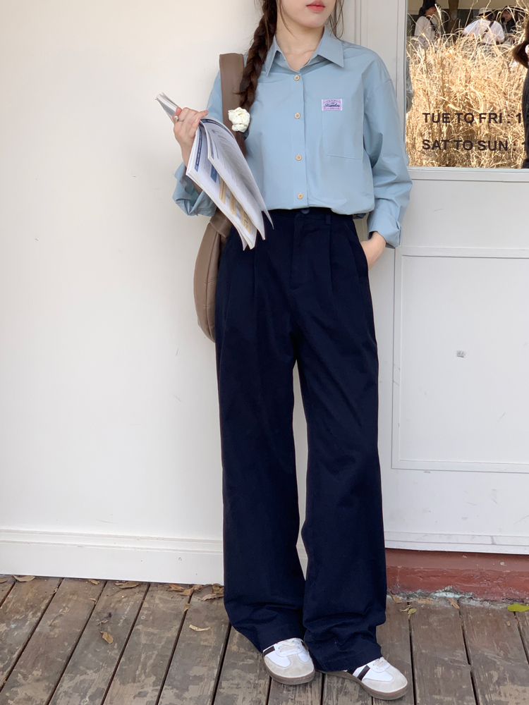  Adjustable Buckle Pleated Pants 调节扣压褶休闲裤*3 Colors