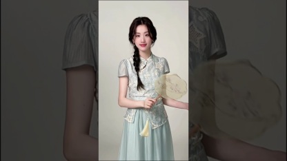 Starry Blue Faux Two-Piece Dress 蓝色星星假两件连衣裙 