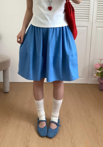 Floral A-Line Mini Skirt 韩系碎花气质A字短裙*3 Colors