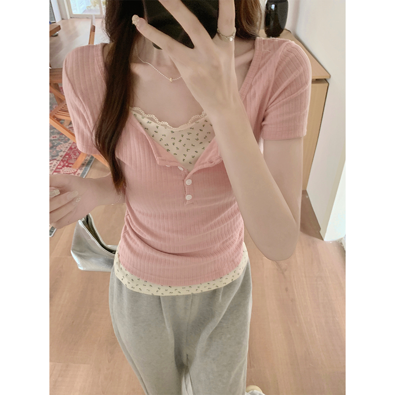 Casual Ribbed Crop Top 螺纹短款上衣*4 Colors