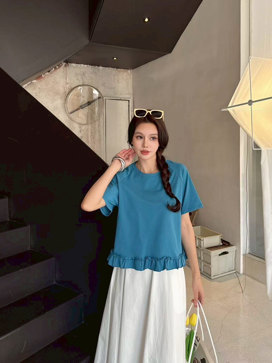 Ruffle Trim Top 木耳边上衣*5 Colors