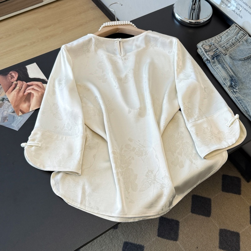 Jacquard Half-Sleeve Top 提花中袖上衣