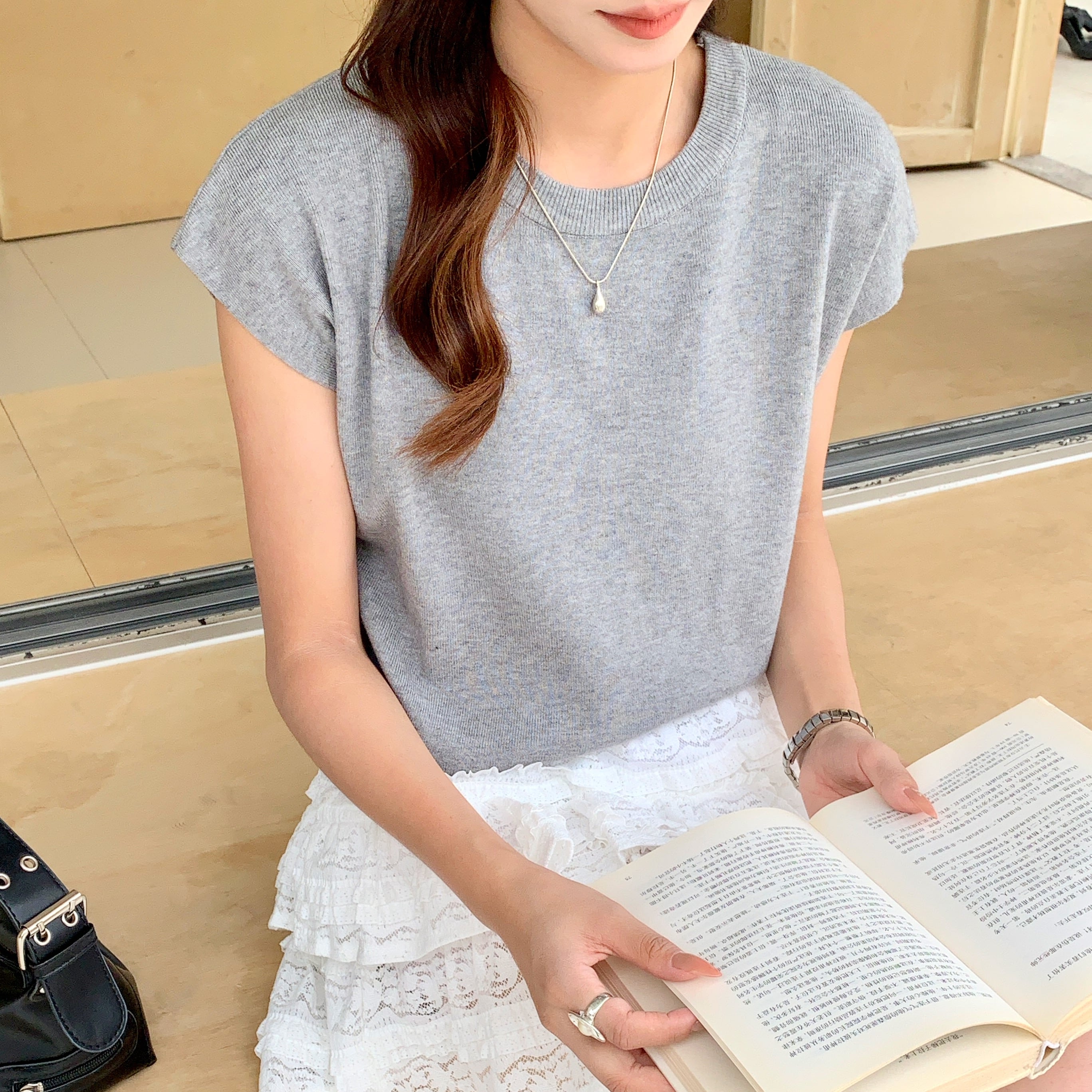 Basic Crew Neck Knit Top基础款圆领针织上衣*7 Colors