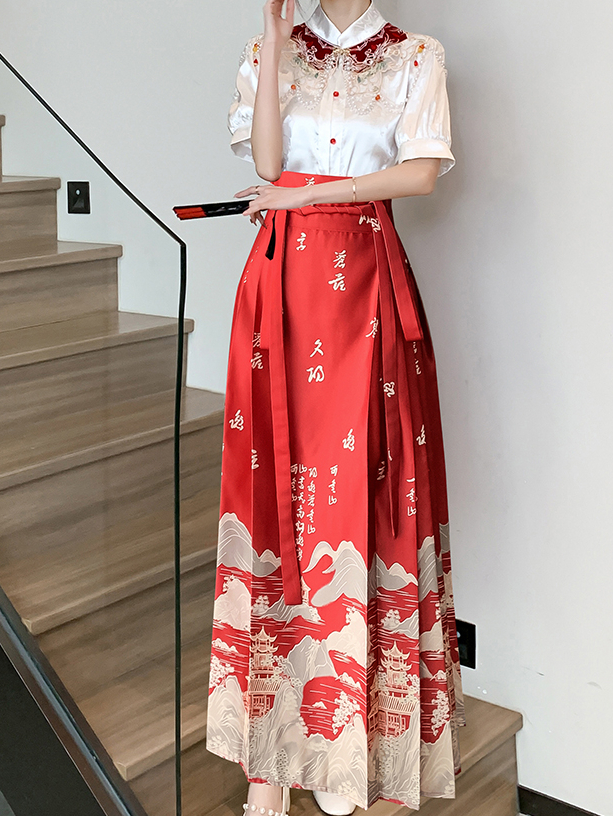 5866 Midi Horse-face skirt Set 中长款马面裙套装
