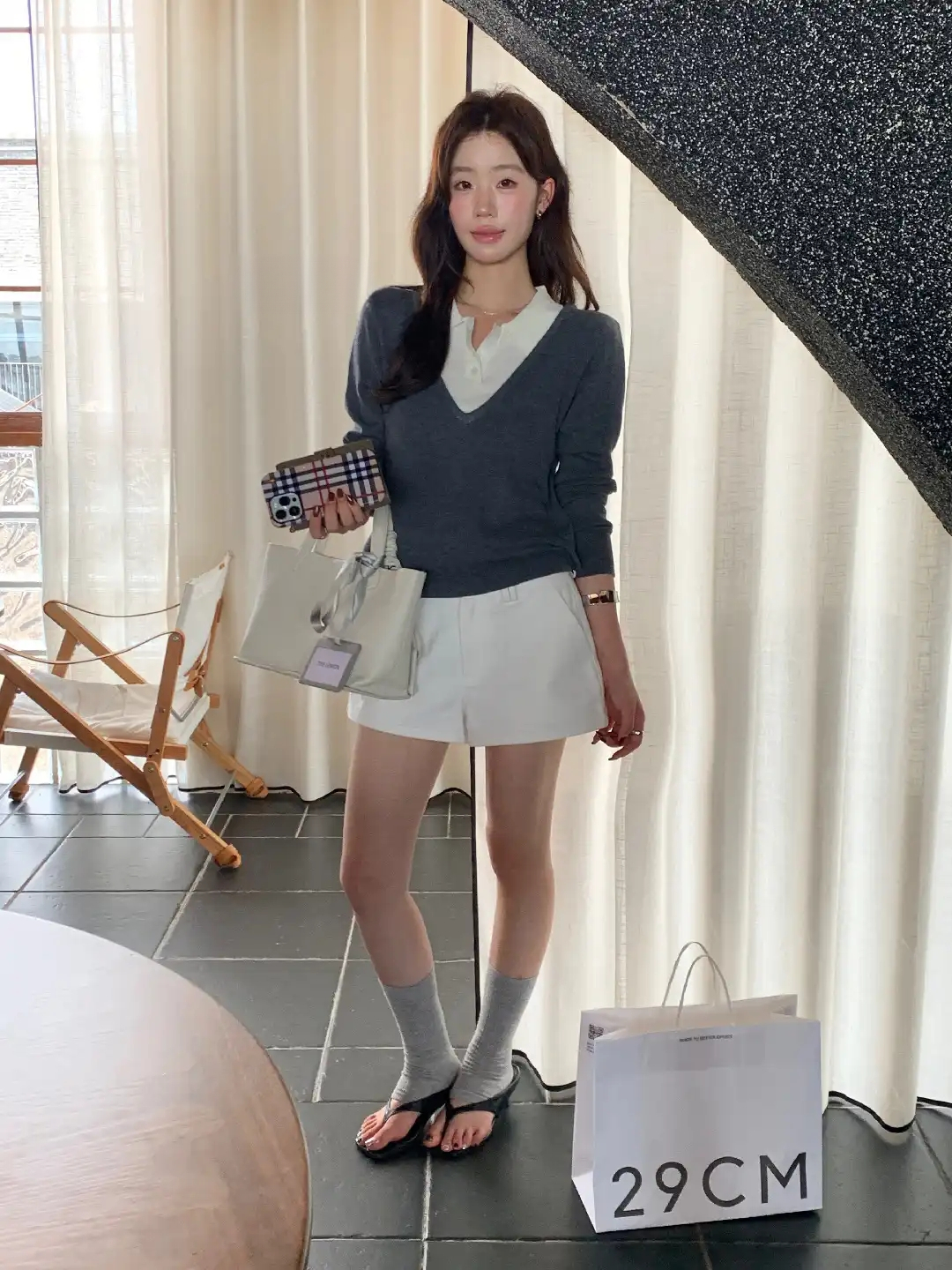 PARVÉ Contrast Collar Knit Top 高智份子！假两件老钱翻领撞色针织上衣* 3 Colors
