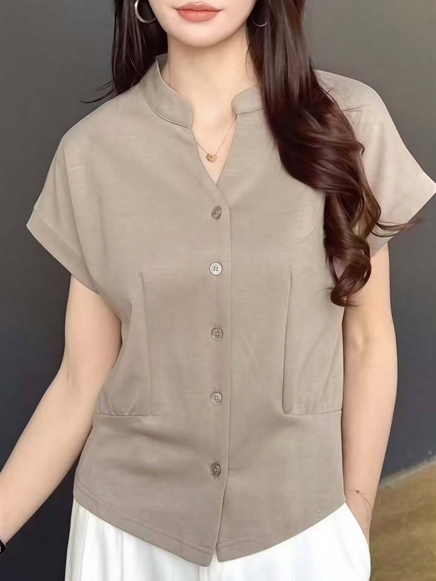 Classic Stand Collar Shirt 老钱风立领衬衫*5 Colors