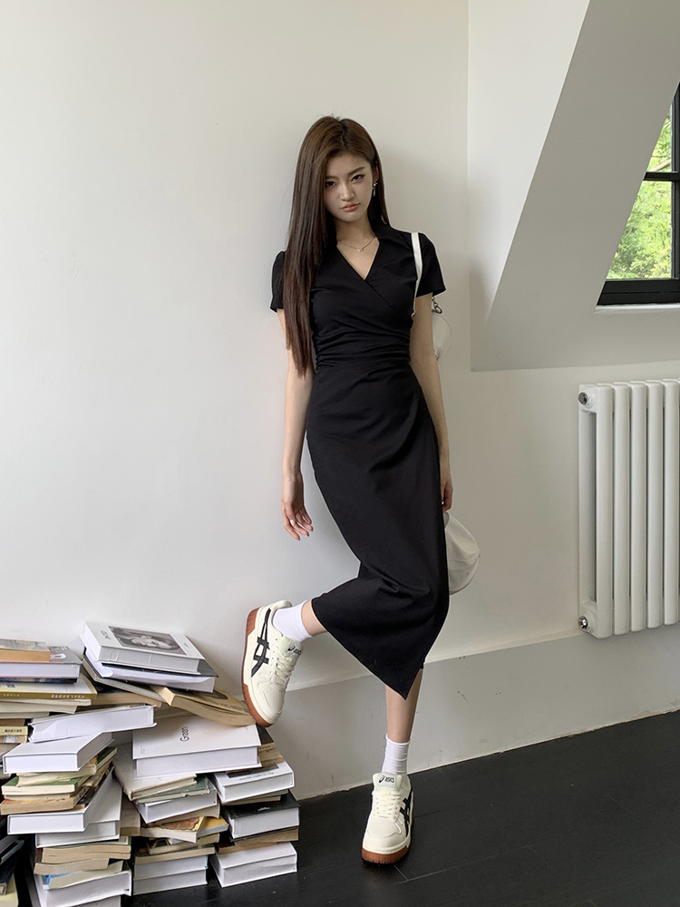 Classy OL Asymmetric Dress 气质OL风不对称连衣裙*2Colors