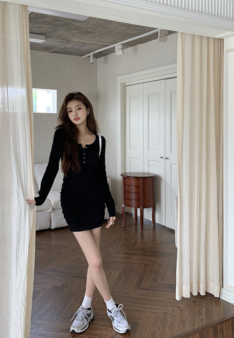 辣妹包臀连衣裙 sexy waist-cinching dress for women, tight-fitting bodycon short dress
