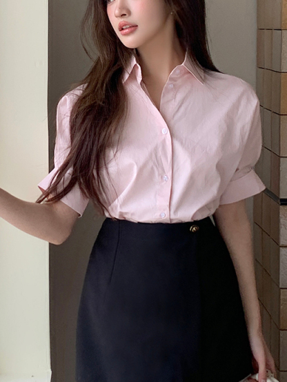  Elara Short Sleeve Top 百搭短袖小衬衫*2Colors