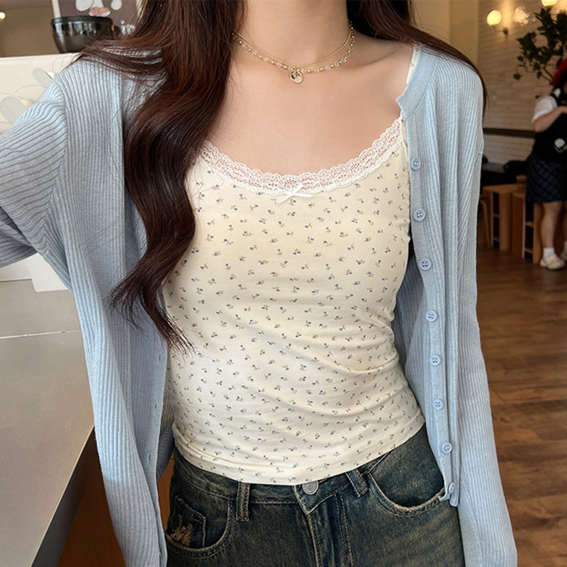 Vintage Floral Lace Cami 碎花蕾丝小吊带*3 Colors