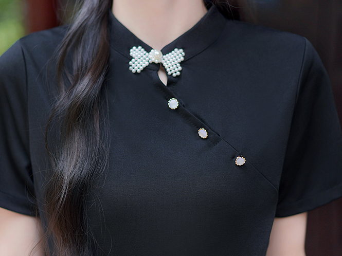 Black Eternal Pattern Horse-face skirt Two-Piece Set黑色图腾短款马面裙套装