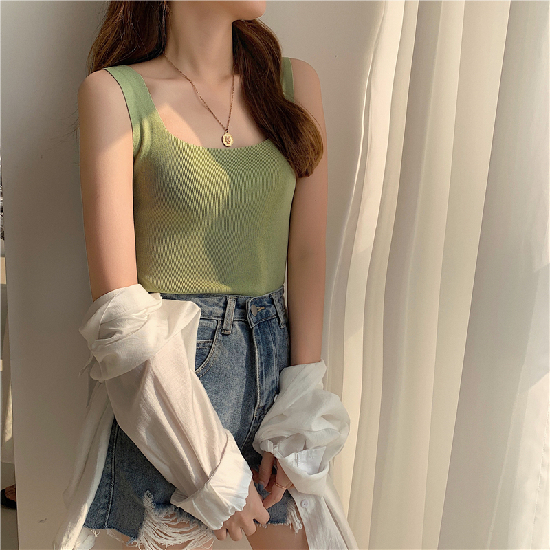 Square Neck Knit Tank 方领针织背心*8Colors