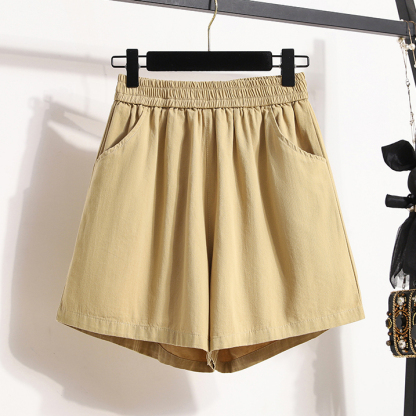 Casual Wide-Leg Shorts 百搭休闲阔腿短裤*4Colors~ 腰围是松紧带