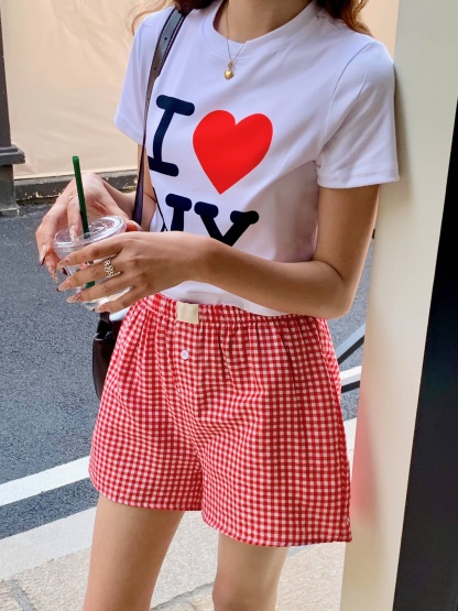 Retro Check Casual Shorts 慵懒风复古格子休闲短裤*2 Colors