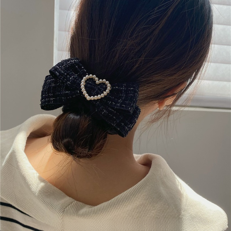Classic Bow Hairband 小香风粗花气质蝴蝶结发圈