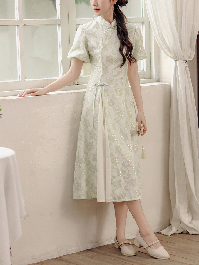 2024 Spring and Summer New Elegant Improved National Style Dress New Chinese Style Girl's Casual Cheongsam Dress 40