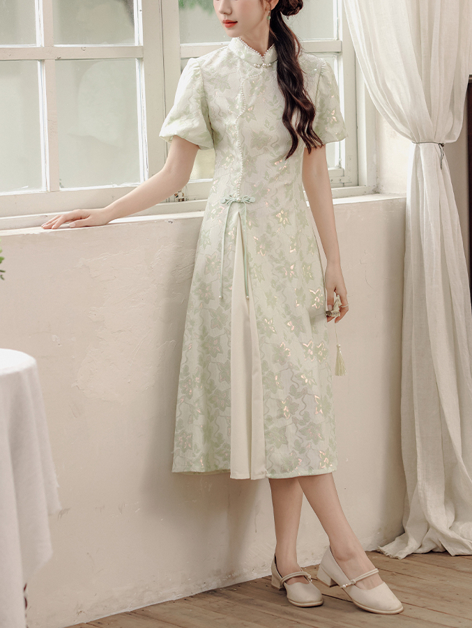 2024 Spring and Summer New Elegant Improved National Style Dress New Chinese Style Girl's Casual Cheongsam Dress 40