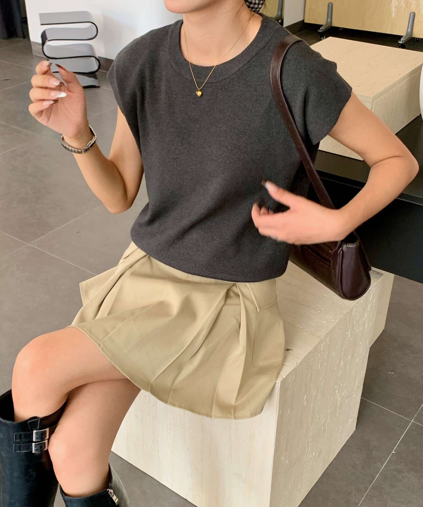 Basic Crew Neck Knit Top基础款圆领针织上衣*7 Colors