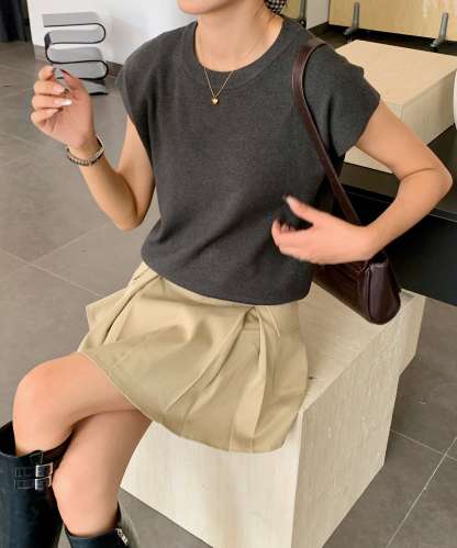 Basic Crew Neck Knit Top基础款圆领针织上衣*7 Colors