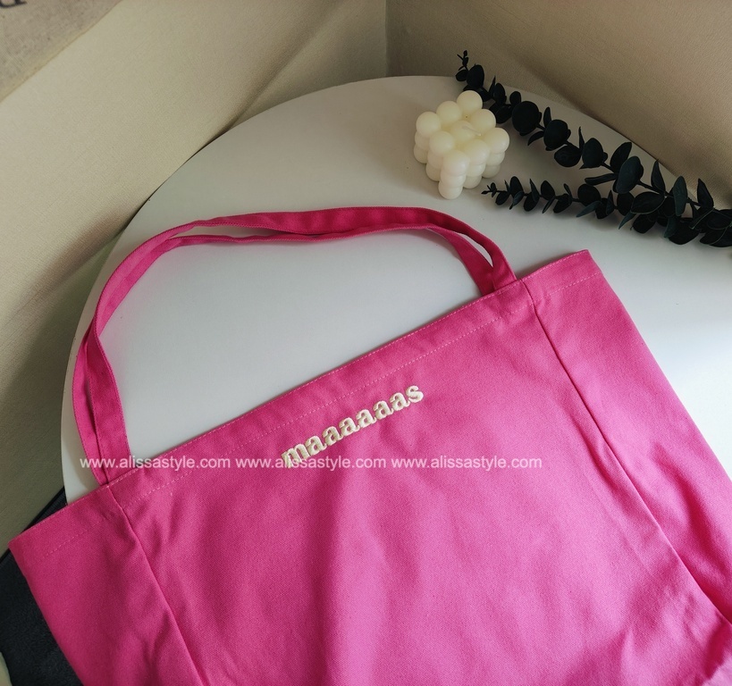 Maaas Candy-Colored Letter Canvas Bag 糖果色字母单肩手提*4Colors