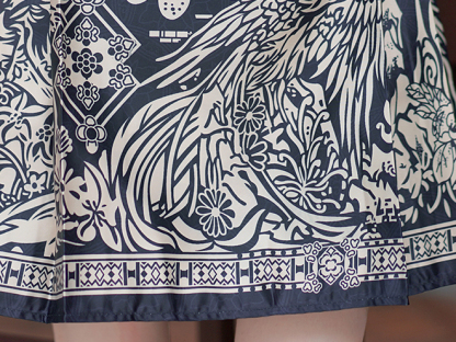 Black Eternal Pattern Horse-face skirt Two-Piece Set黑色图腾短款马面裙套装