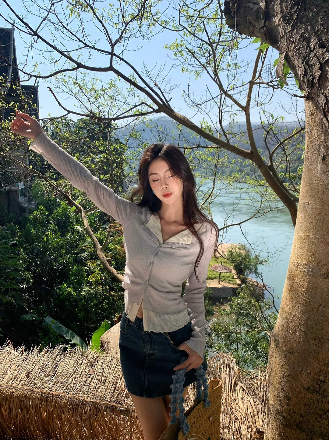 Korean Style Colorblock Faux Two-Piece Casual Top 韩系百搭撞色假两件休闲上衣*6 Colors