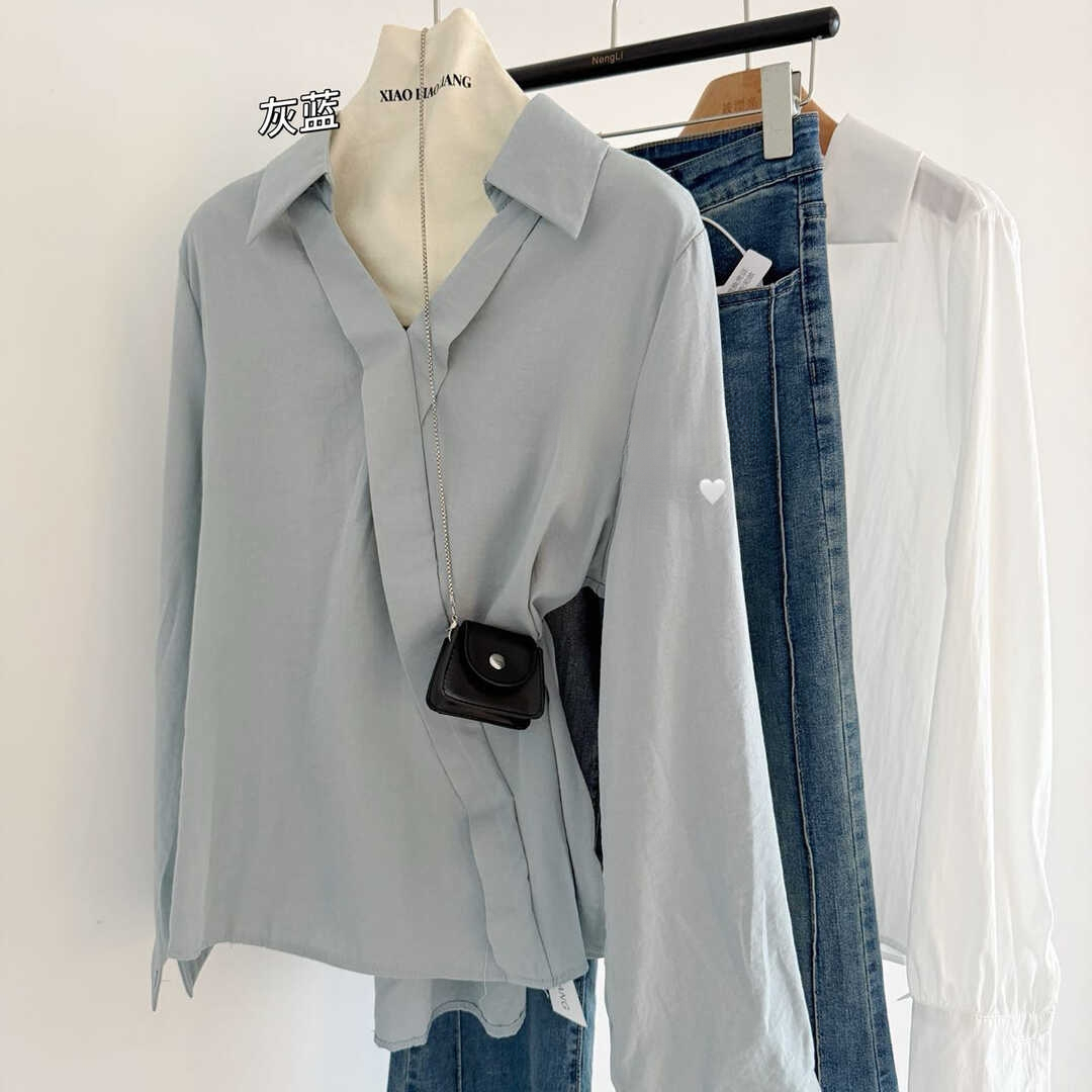  French Style High-End V-Neck Shirt* 6 Colors