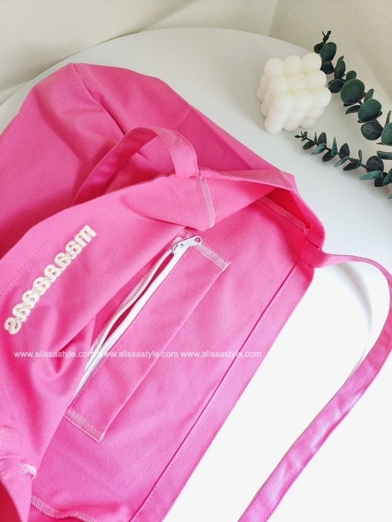 Maaas Candy-Colored Letter Canvas Bag 糖果色字母单肩手提*4Colors