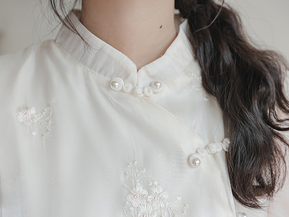 Half Skirt Sweet Set Cheongsam 新中式仙女半身裙甜美套装