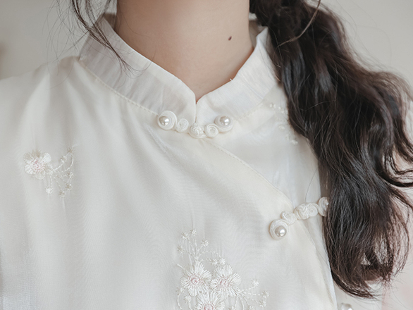 Half Skirt Sweet Set Cheongsam 新中式仙女半身裙甜美套装