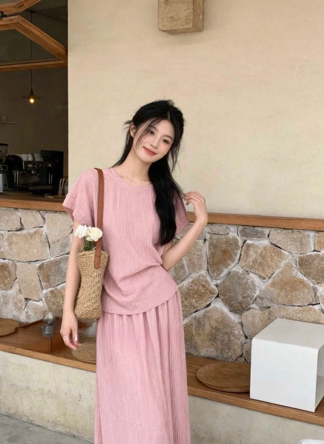 EVERYDAY Casual Tee & Skirt Set 休闲百搭T恤+半身裙套装*5 Colors
