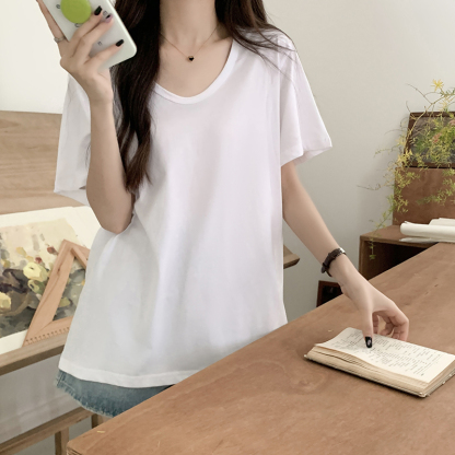 Casual U-Neck Tee U领宽松t恤*2 Colors