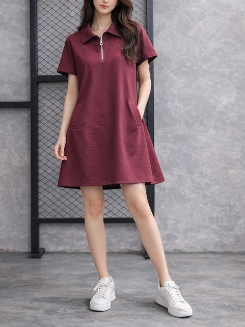 Polo Collar Dress 翻领连衣裙*4 Colors
