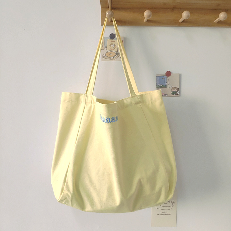 Maaas Candy-Colored Letter Canvas Bag 糖果色字母单肩手提*4Colors