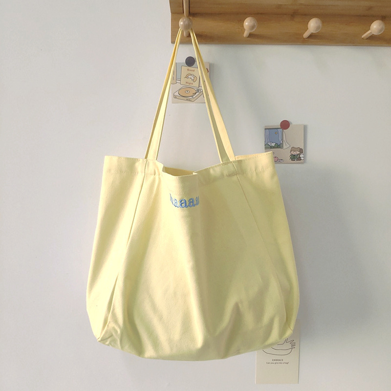 Maaas Candy-Colored Letter Canvas Bag 糖果色字母单肩手提*4Colors