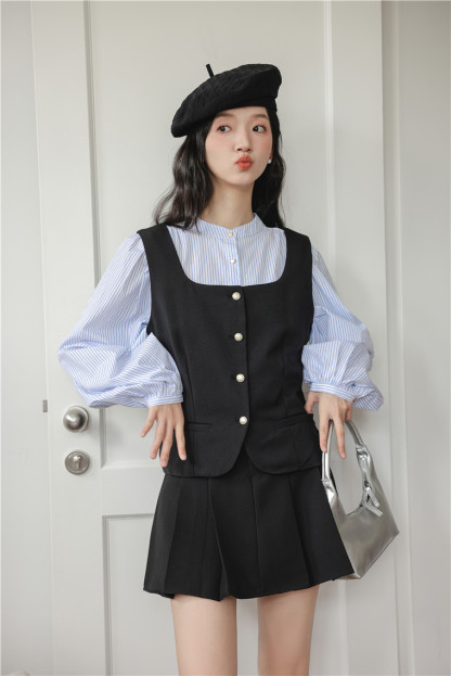 Eliza A-Line Pleated Skirt 显瘦西装A字百褶半身裙*3 colors