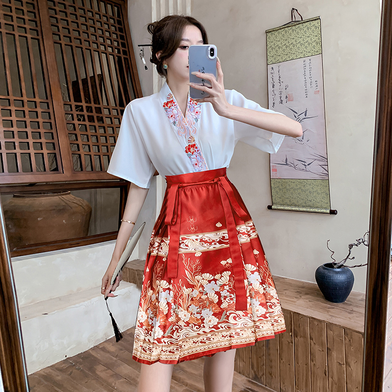 5698 Midi Horse-face skirt Set中长款马面裙套装