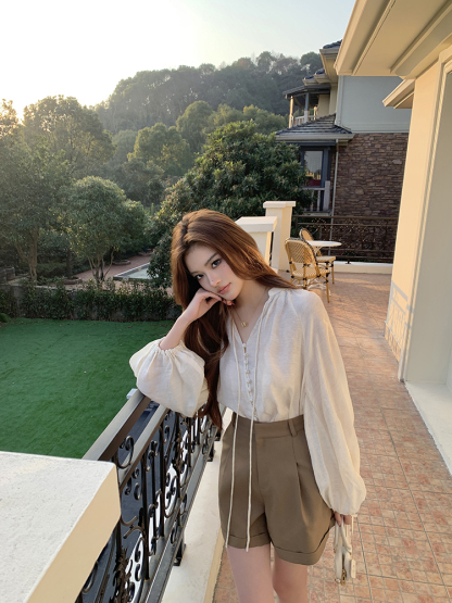 Real Shot 2025 Spring Summer New Design Pocket A-line High Waist Slimming Casual Shorts Women Versatile Leggings