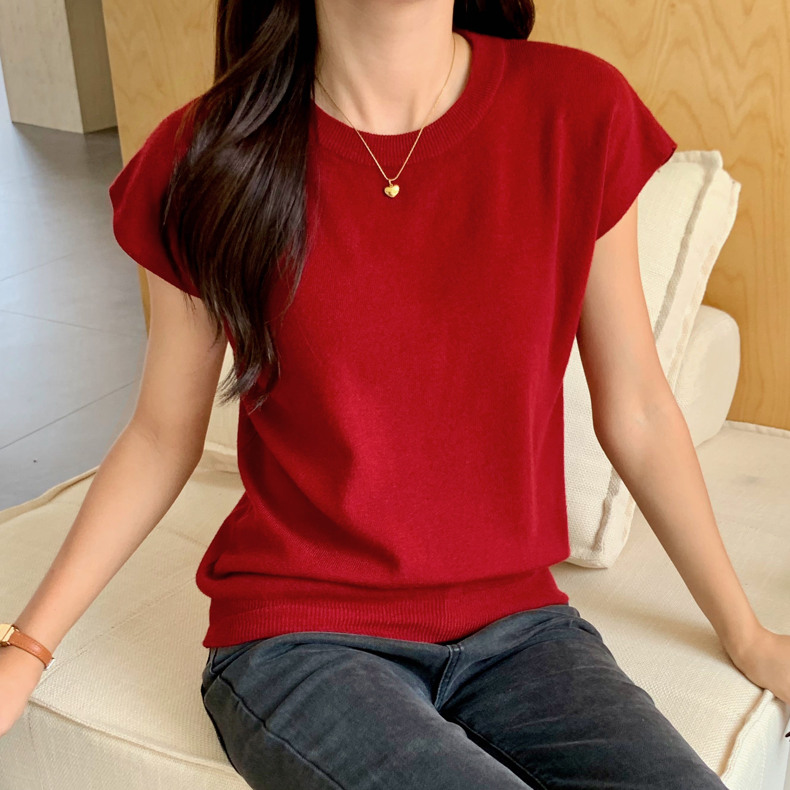 Basic Crew Neck Knit Top基础款圆领针织上衣*7 Colors