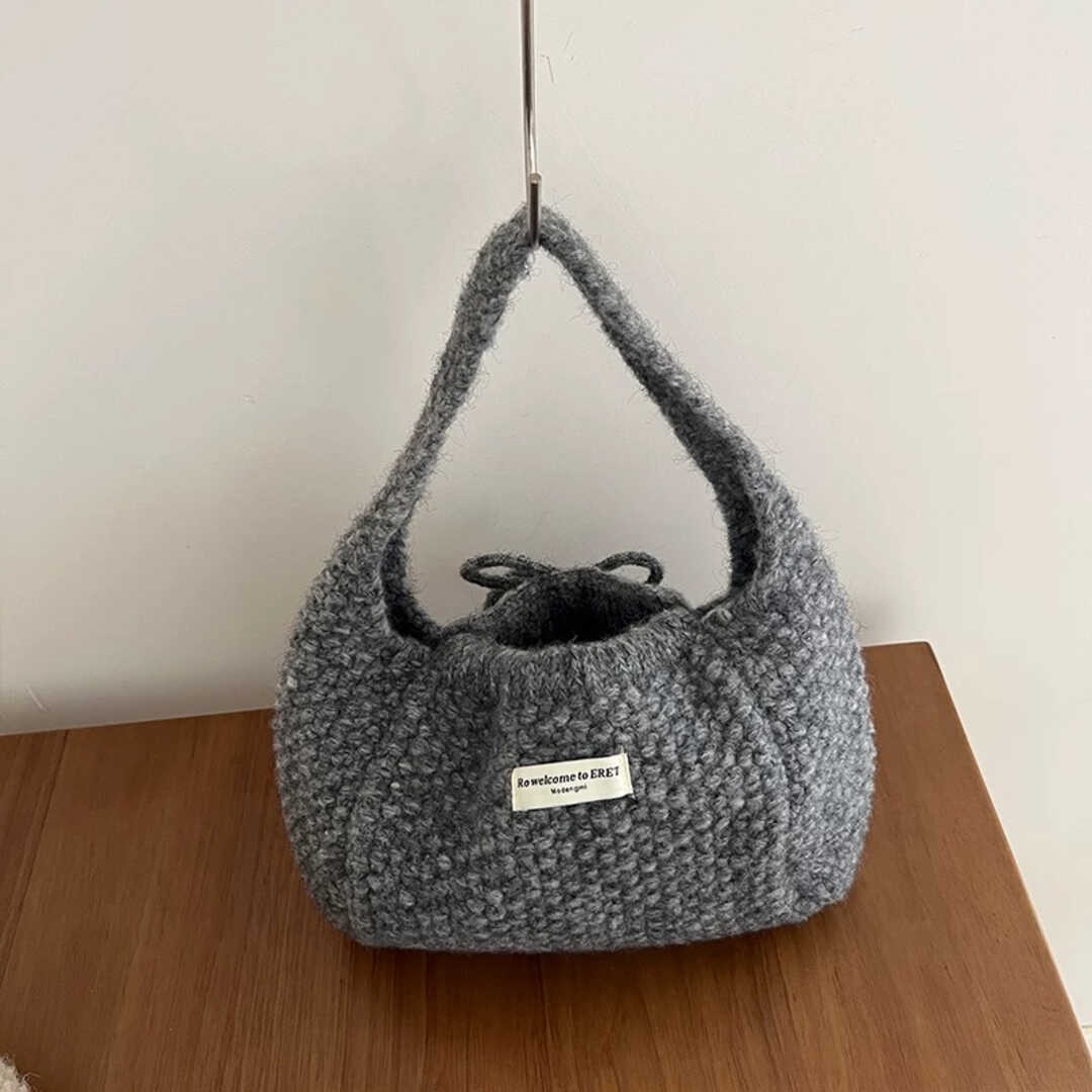 Ins Knitted Bow Handbag 复古麻花手提包*5 Colors