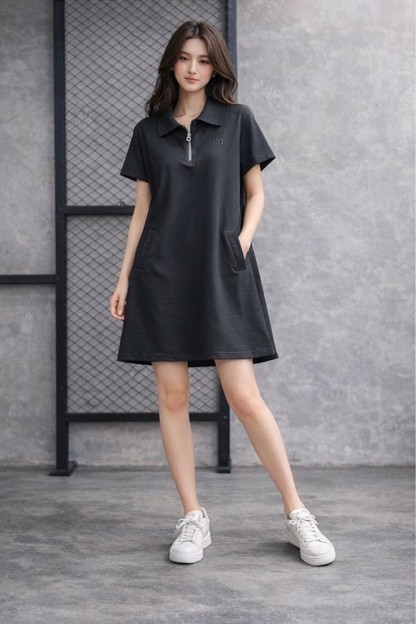 Polo Collar Dress 翻领连衣裙*4 Colors