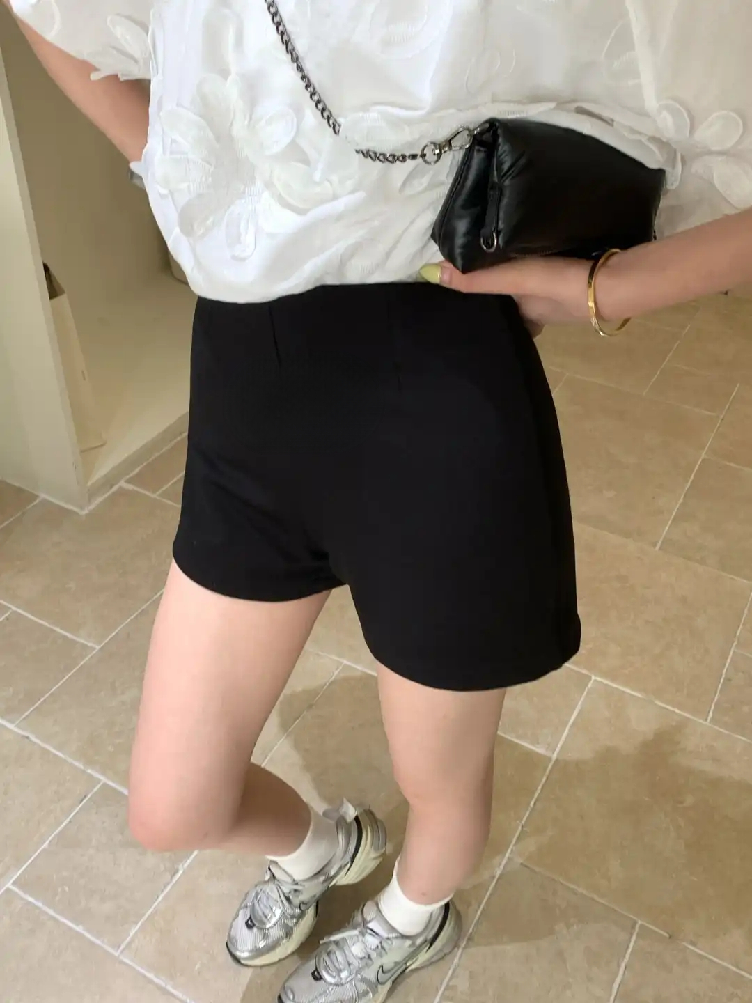EVERYDAY High-Waist Stretch Shorts 360高弹无压! 人手一条高腰舒适黑休闲短裤