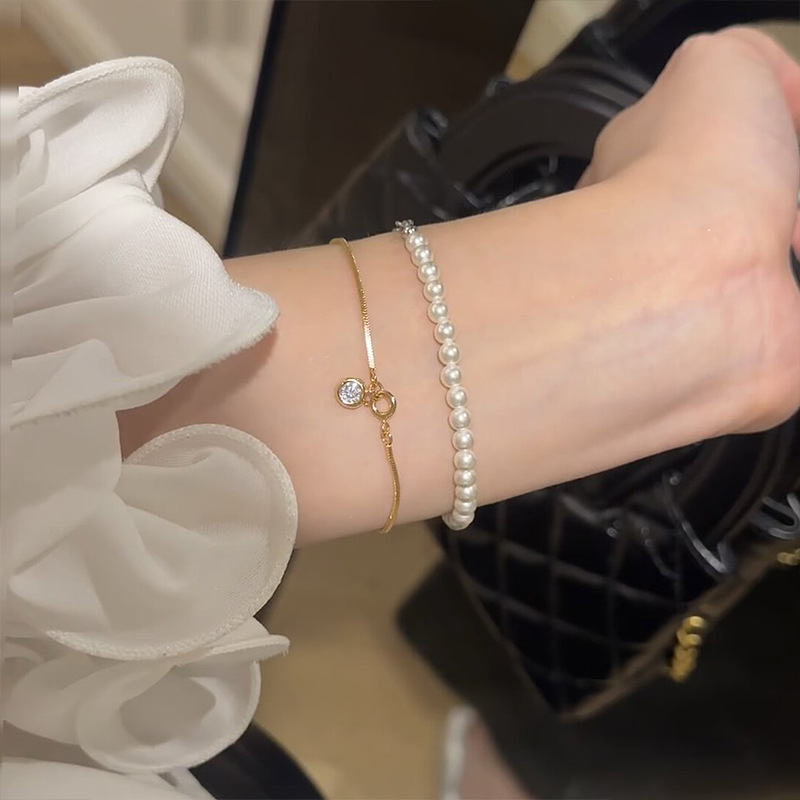 Classic Pearl & Zircon Bracelet 百搭珍珠锆石手链