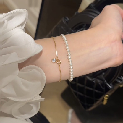 Classic Pearl & Zircon Bracelet 百搭珍珠锆石手链